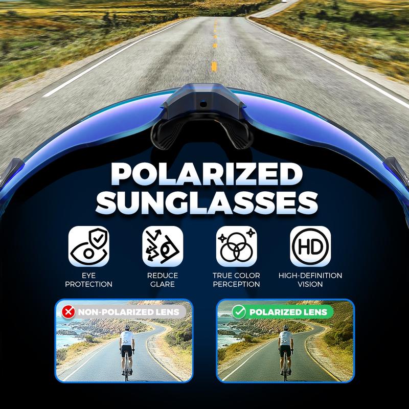 Polarized Sunglasses, 1 Count Outdoor Cycling Sports UV400 Protection Lightweight Eyewear, MTB Mountain Road Bicycle Fishing Jogging Driving Riding Glasses, Outdoor Cycling Accessories
