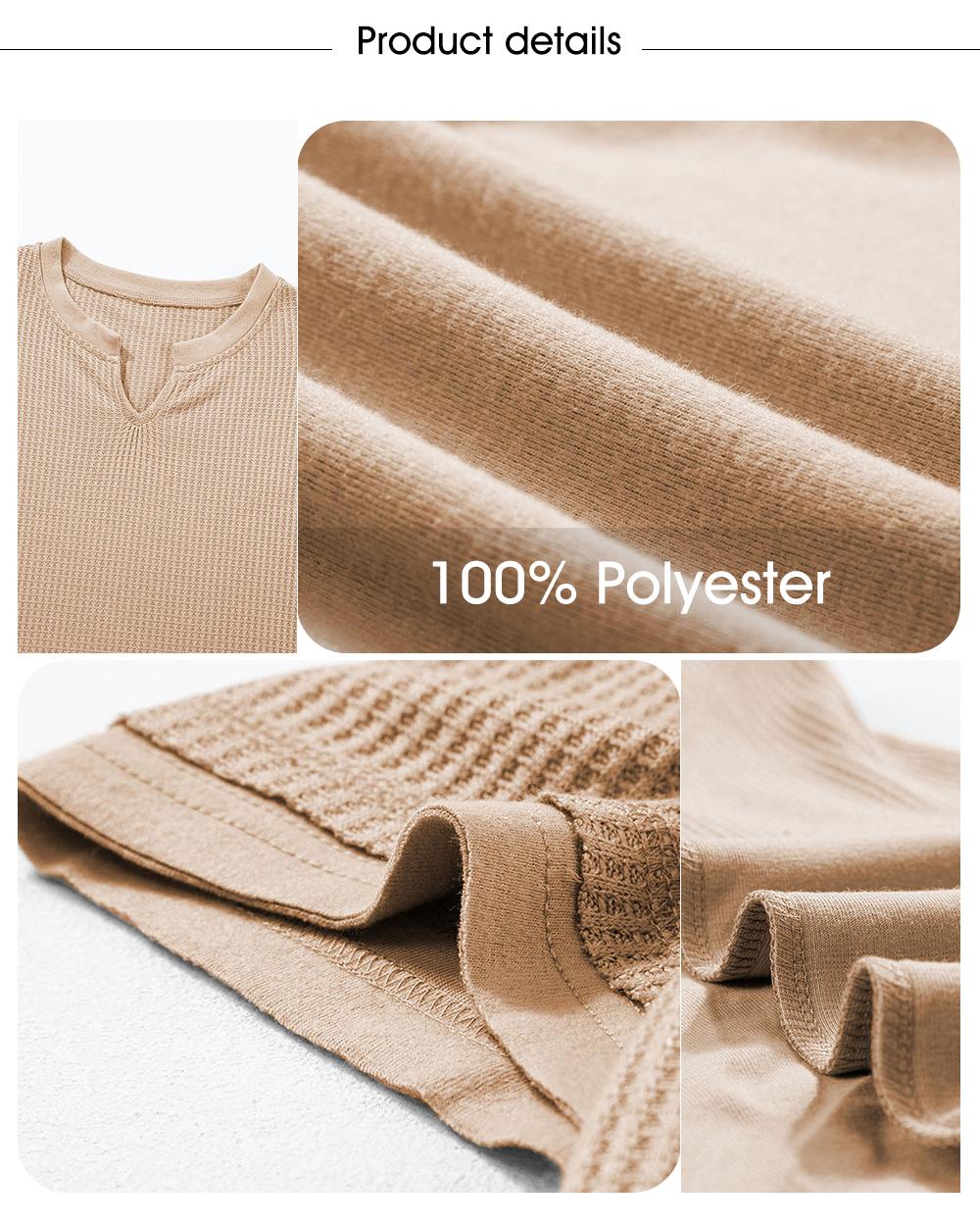 Shewin 2026 Spring/Summer Cozy Oversized Waffle Knit V-Neck Top Women's Short Sleeve Pullover Winter Layering Plus Size for Daily Wear Beach Tee SpringStatements