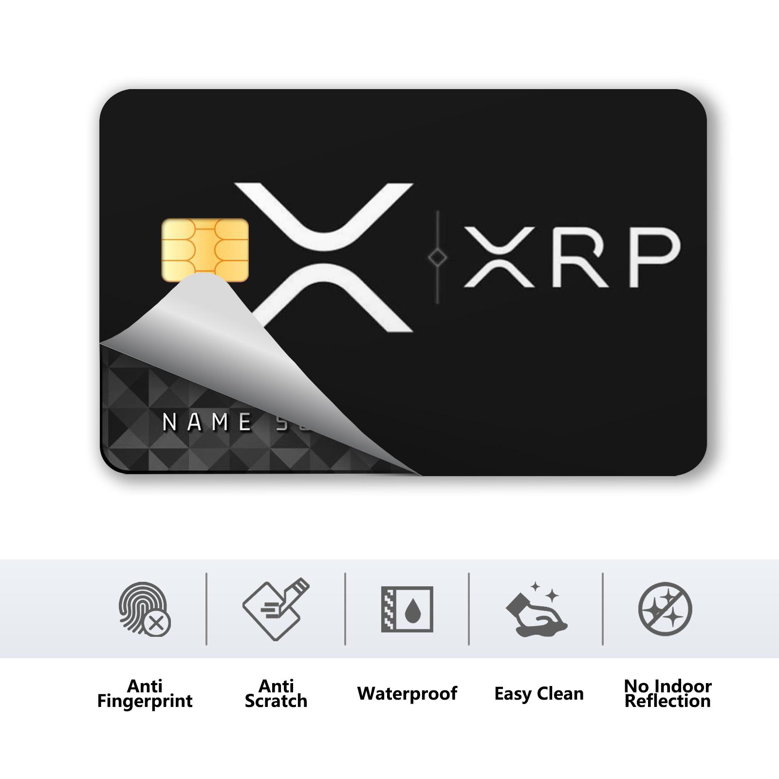 2-Pack Credit Card Stickers, Matte Finish, Waterproof and Scratch-Resistant, Durable, Suitable for Small Chip Cards, Long-Lasting Protection