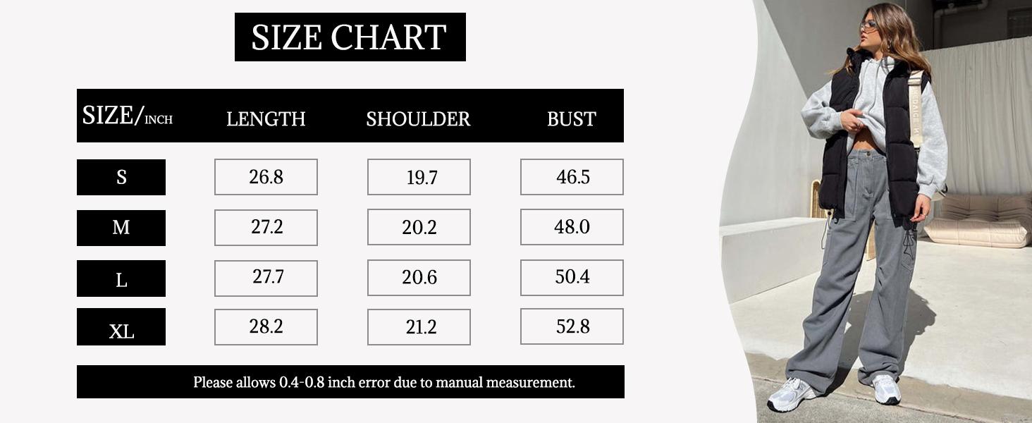 UANEO Women Winter Oversized Puffer Vest Lightweight Stand Collar Flysleeve Insulated Padded Puffy Jackets Coat with Pockets #TikTokShopBlackFriday