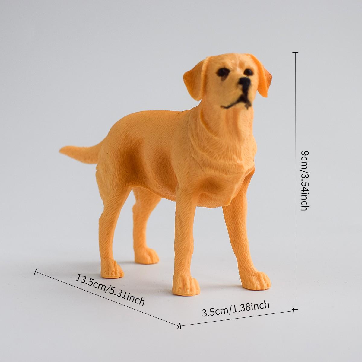 2 PVC Replica Golden Retriever & Labrador Models, Dog Lovers' Decorative Figurines, Perfect for Birthdays, Weddings, Festivals, Still Life Photography