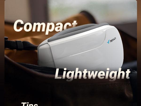 MERACH Eye Massager with Heat Compression and Bluetooth Music Eye Care Device Smart EyeMask for Relax Birthday Gifts Comfort