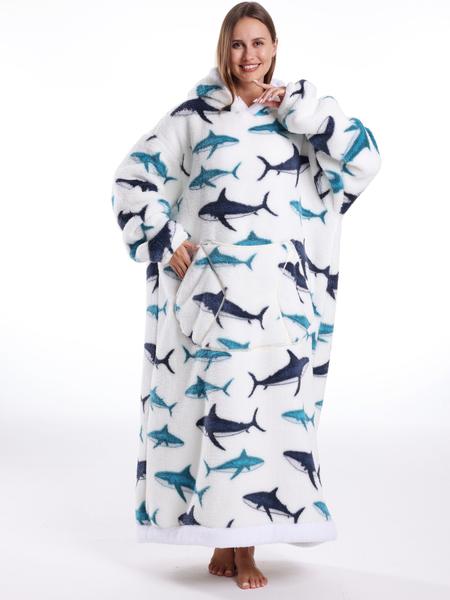 Women's Skull Print Bathrobe, Thick Casual Loungewear with Pockets, Halloween Theme, Fall & Winter, Loose-Fit TV Blanket, Flannel Cozy Blanket Women's Skull Print Bathrobe, Thick Casual Loungewear with Pockets, Halloween Theme, Fall & Winter, Loose-Fit TV Blanket, Flannel Cozy Blanket