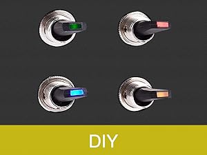 Nilight 5PCS 12V-24V LED Toggle Switches with Red LED, 30A 12V DC SPST 3-Pin Metal Rocker, 12mm Mounting Hole, Heavy Duty for On Off Control, Night Light Controls, Switch Operation, Automotive Cars