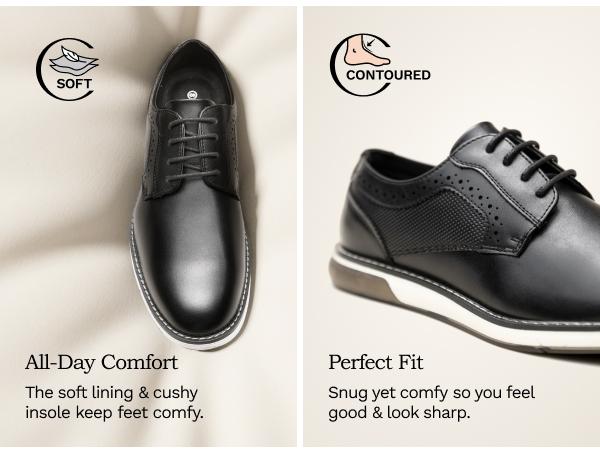 【Live Exclusive】Bruno Marc Men's Wide Fit Casual Dress Sneakers