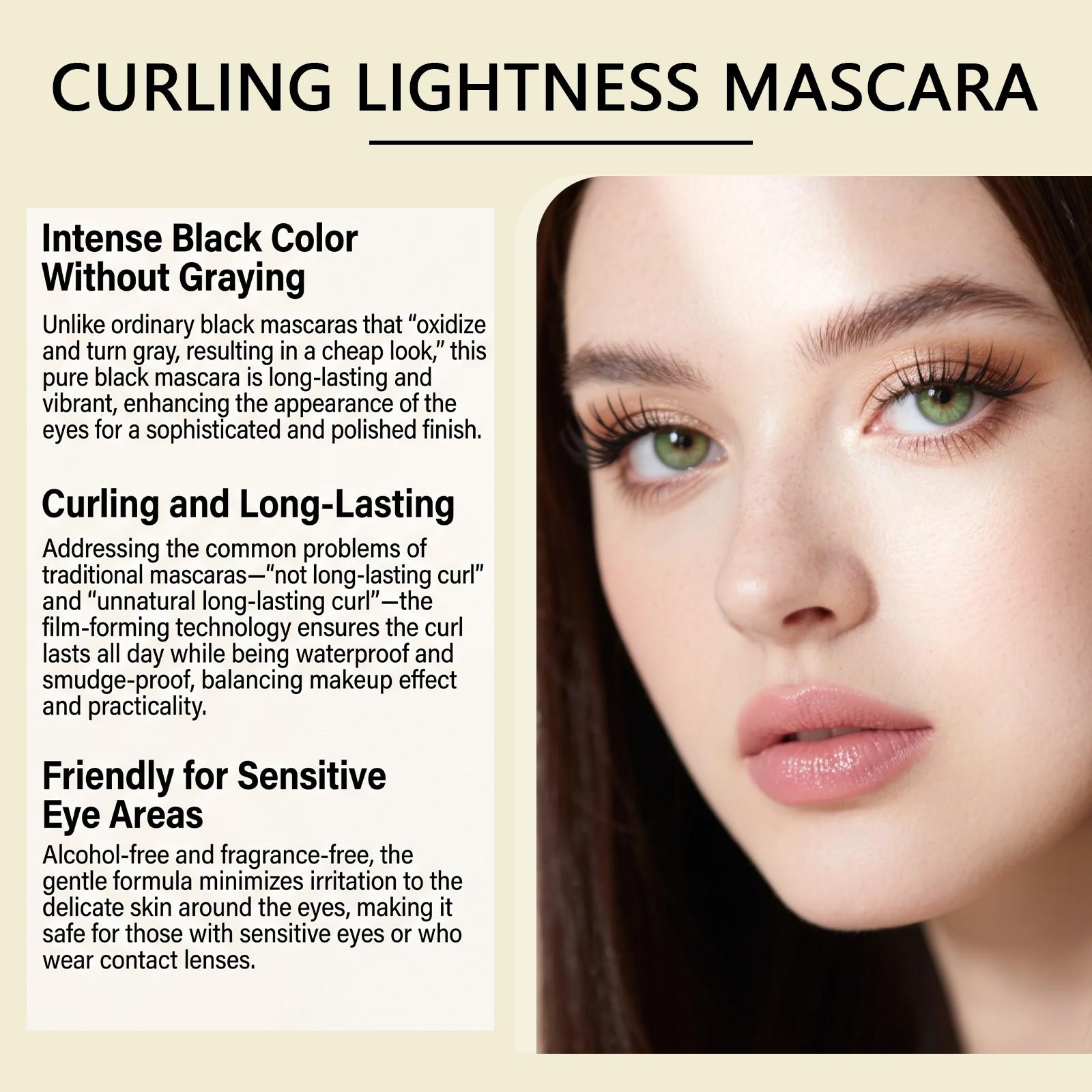 Amz Lightweight Lifting Mascara (), Smooth Natural Texture, Easy Application, Daily Use, Convenient Brush, Long-Lasting Hold
