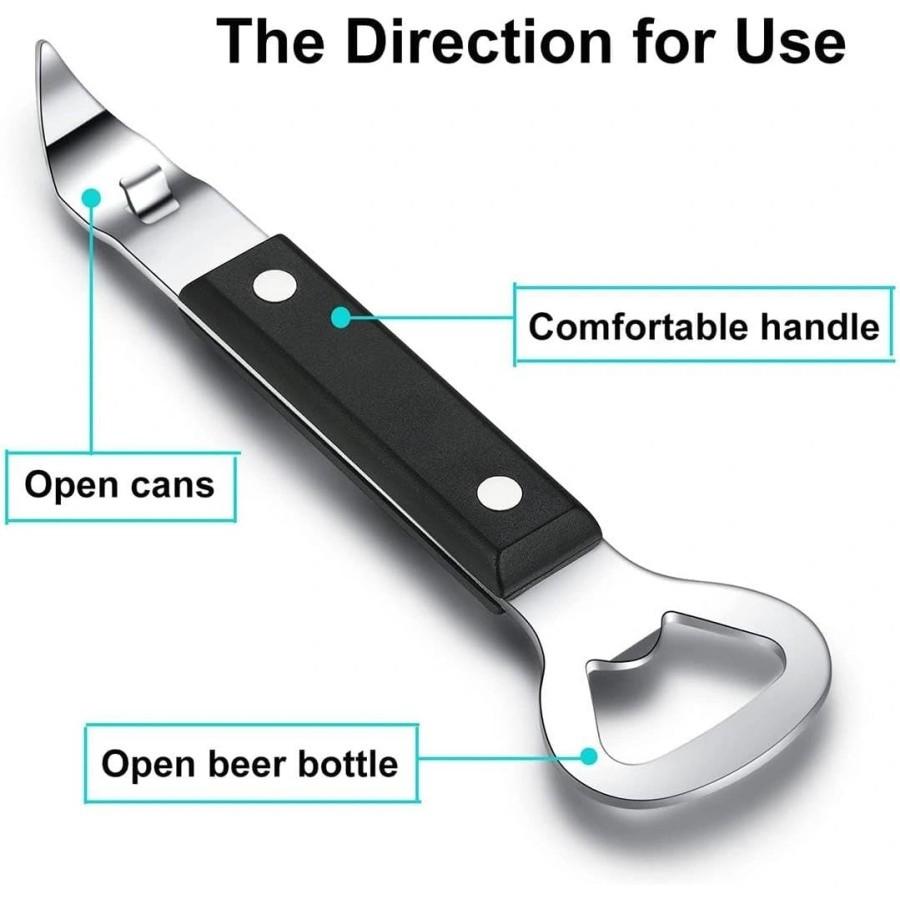 Portable Carbon Steel Bottle Opener, Two-In-One Can Opener and Screwdriver, Dual-Head Kitchen Tool, Outdoor Convenience