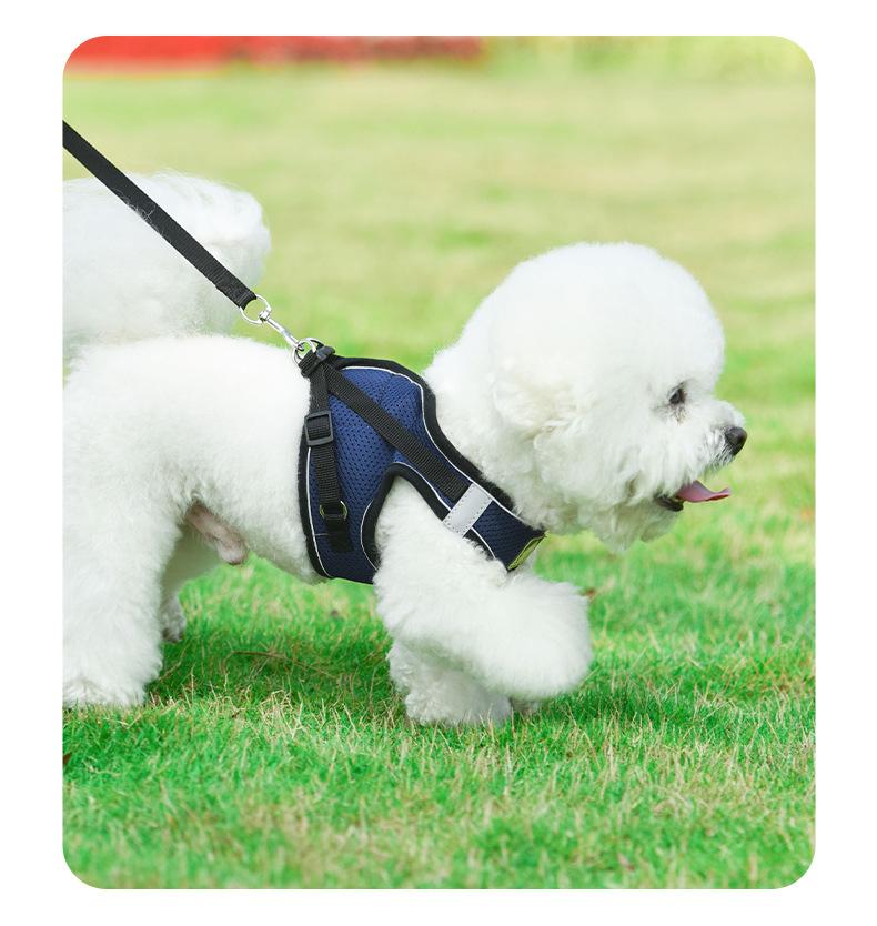 Adjustable Vest-Style Pet Harness with Leash - Reflective Safety, Breathable, Choking Prevention Harnesses for Outdoor Walking Dogs and Cats Adjustable Vest-Style Pet Harness with Leash - Reflective Safety, Breathable, Choking Prevention Harnesses for Outdoor Walking Dogs and Cats