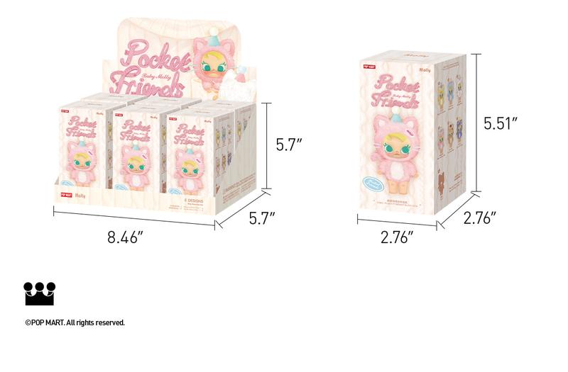 POP MART Baby Molly Pocket Friends Series-Vinyl Plush Pendant Blind Box