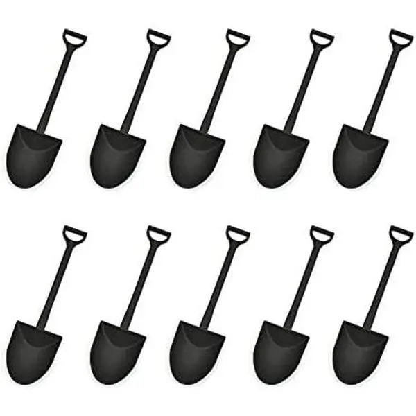 50 count Plastic Mini Ice Cream Dessert Spoon Shovels Pudding Yogurt Spoons for Family or Party by