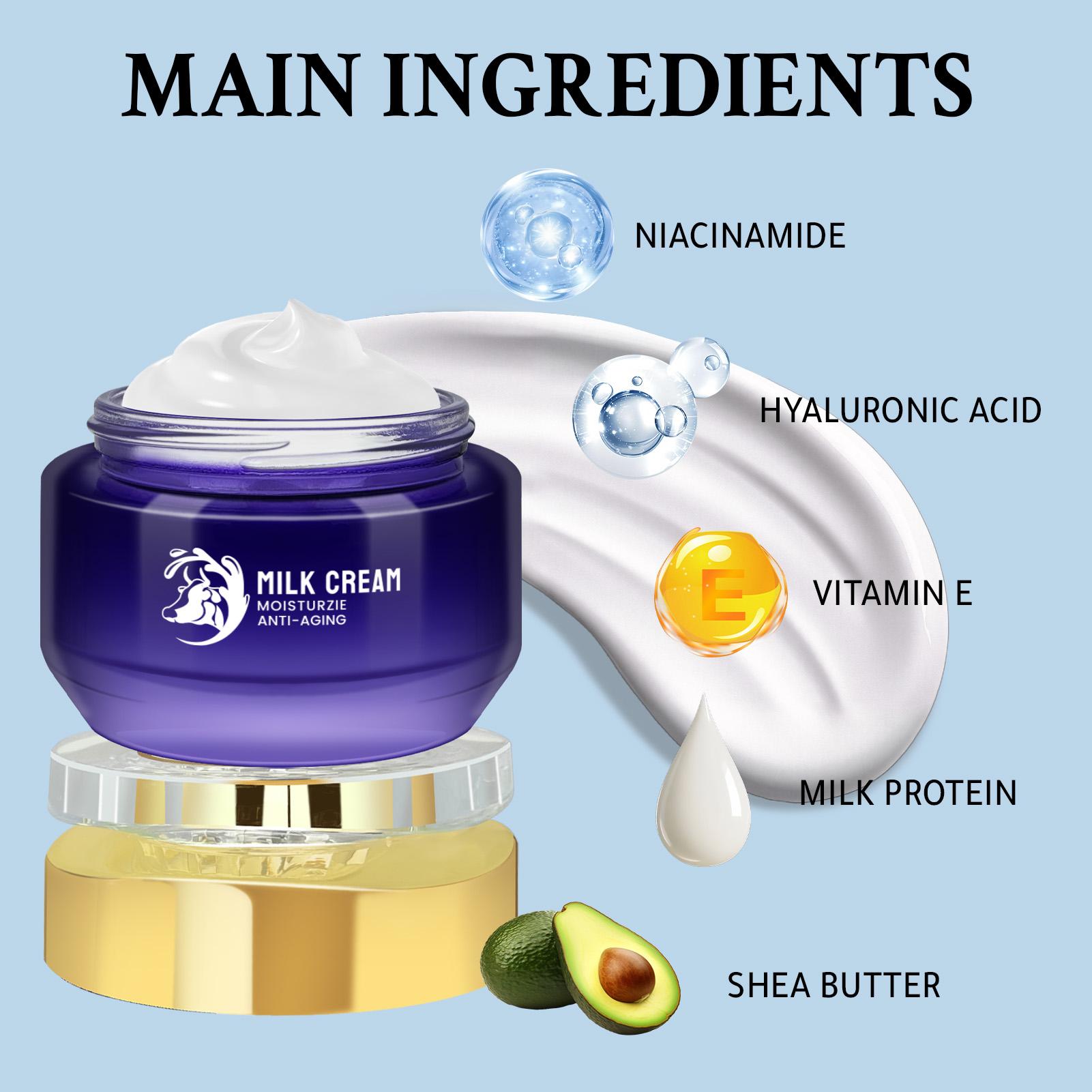 Milk Balm, Niacinamide & Vitamin E, Shea Butter, Hydrating & Brightening, Gentle for All Skin Types, Daily Facial Care