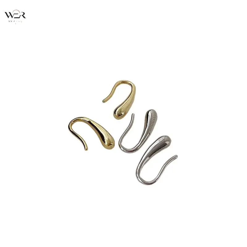 Minimalist Small Teardrop Hook Earrings, Vintage Light Luxury Personality Design, Delicate Elegant Ear Hooks, Ear Piercing Friendly, Versatile Ear Jewelry for Daily Wear