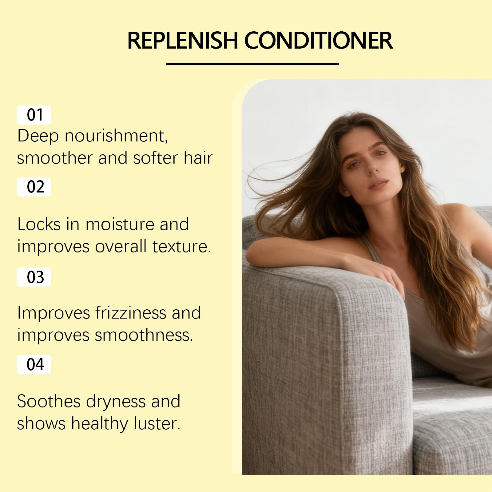 Smooth Hair Conditioner, Gentle Daily Care for Dry and Frizzy Hair, Moisturizing and Nourishing Formula, Soft and Silky Finish