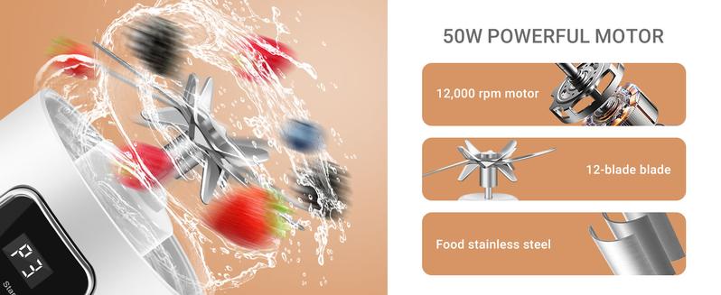 Portable Digital Multimode Juicer Blender – with Smart LED Display, Diet-Friendly and Leak-Proof Design, Ideal for Smoothies, Juices, Shakes & Healthy Lifestyle