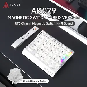 AJAZZ AK029 Professional Esports One Hand Game Mechanical Keyboard Magnetic Switch Wired Split Keyboard 29 Keys Save Space 0.01mm Speed Response HIFI Level Support Multi System Suitable for FPS Games Essential for Esports Players