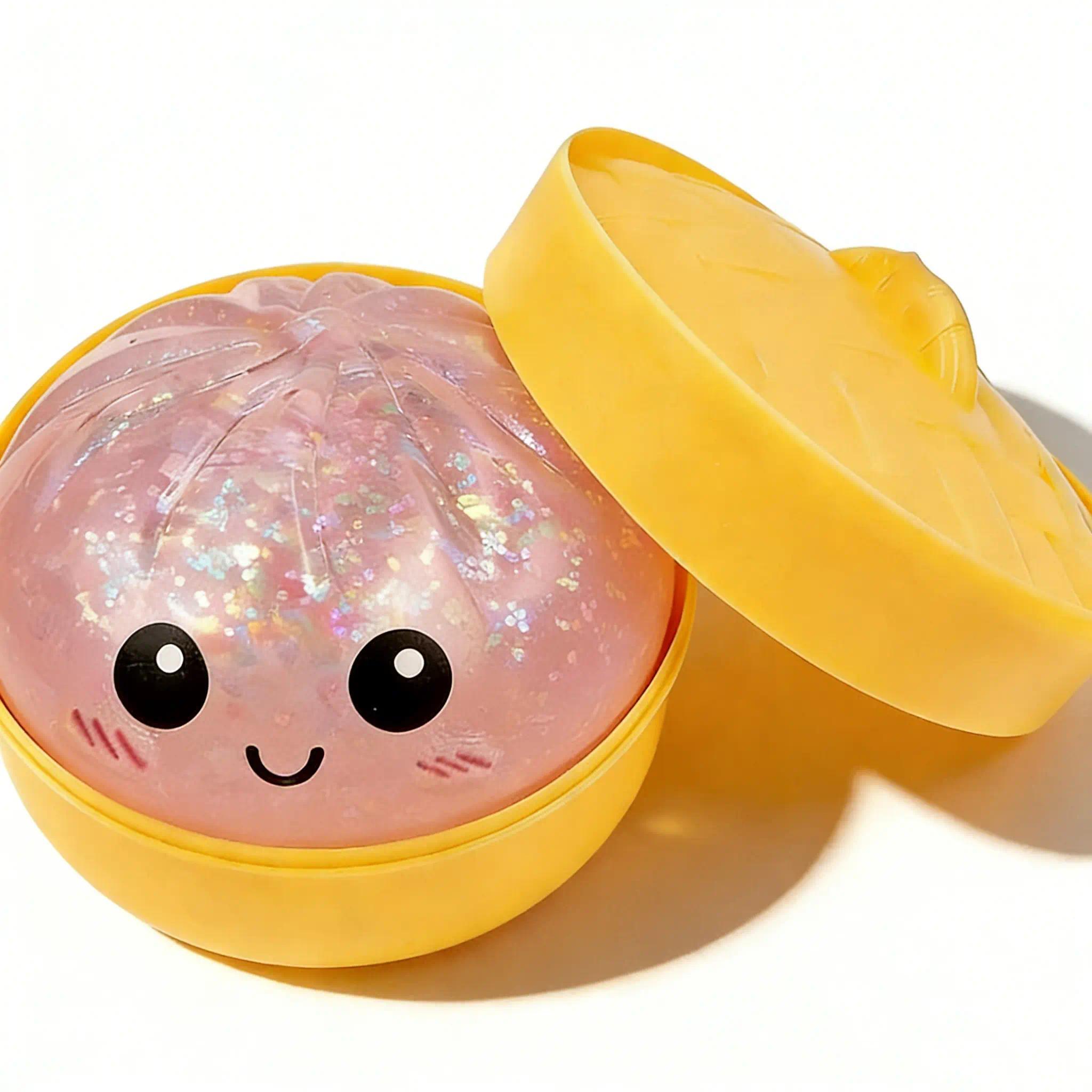 Glitter Series Expressive Big Dumpling Squishy - Blind Box, Mysecret Bun Fidget Toy, Soft TPR Material, Stress Relief, Unboxing Surprise,  Rare squishy Random Style per Pack. Perfect for graduation, great for students to exchange gifts.