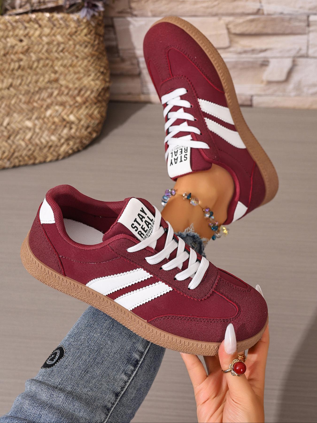 Women's Comfortable Lace-Up Sports Shoes, Lightweight Multi-Functional Casual Sneakers, Non-Slip Rubber Sole, All Seasons Use, Low Top Sneakers1123