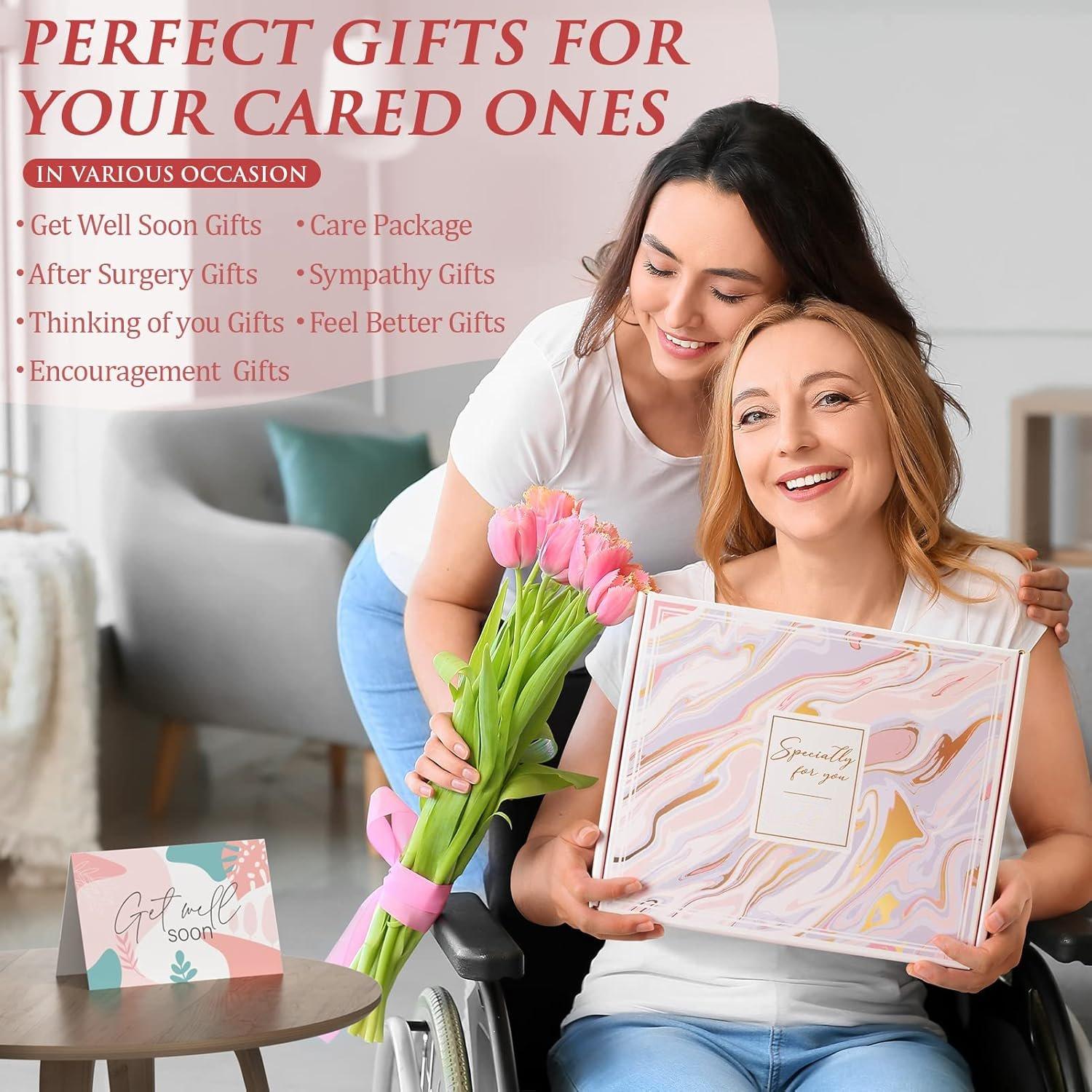 Get Well Soon Gifts for Women, Inspirational Birthday Gifts for Women, Self Care Package Get Well  Baskets for  After , Sympathy Thinking of you Gifts, Feel  Cancer Care Gifts