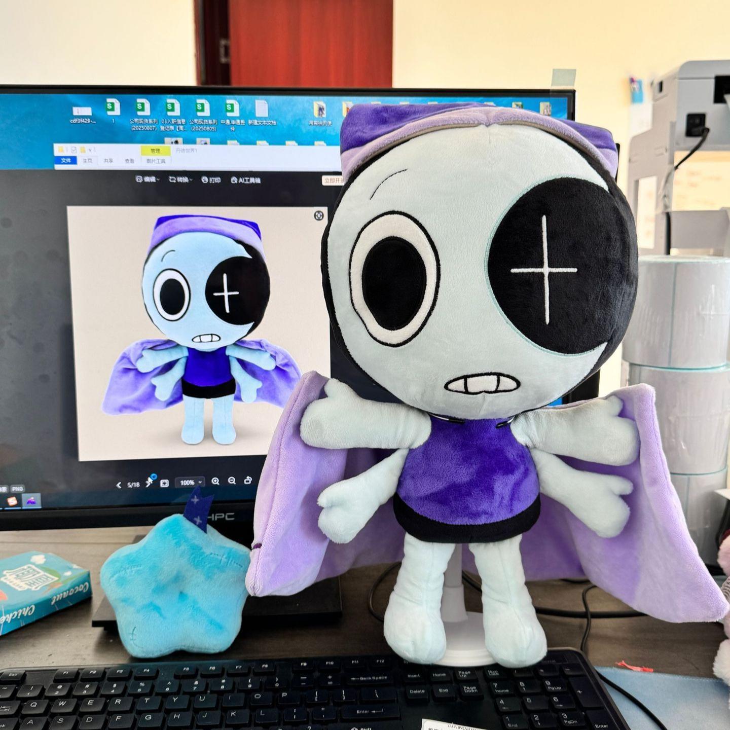 35cm Game Dandy's World Astro with Plush Toy Kawaii Astro Stuffed Dolls Cosplay Sofa Pillow Room Decoration Kids Christmas Gift