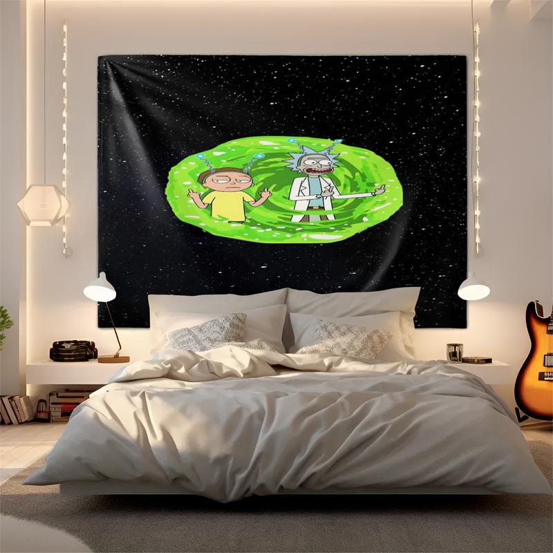 Rick and Morty Pattern Durable Decorative Tapestry for Home Decor, Stylish Room Flag, Unique Wall Art for Living Room and Bedroom, Gift for Kids and Teens Rick and Morty Pattern Durable Decorative Tapestry for Home Decor, Stylish Room Flag, Unique Wall Art for Living Room and Bedroom, Gift for Kids and Teens