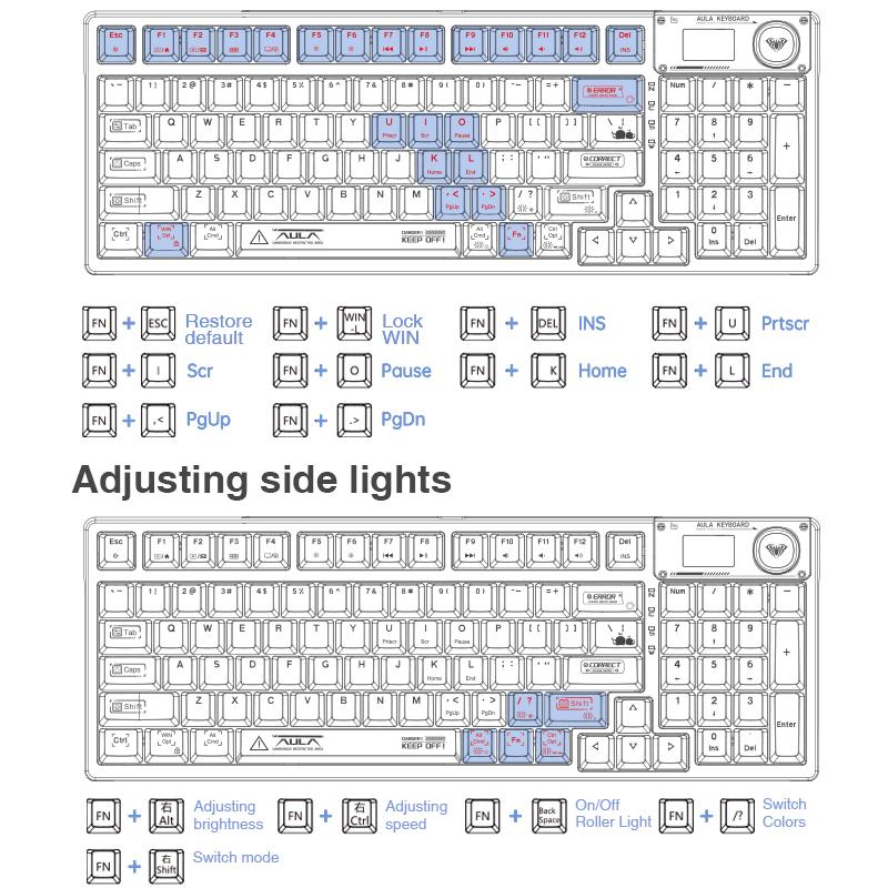 AULA F98 Pro Wireless Translucent Mechanical Rechargeable Gaming Keyboard, OLED Screen Knob Control, Hot Swappable Gasket Structure, RGB Backlit Tri-Mode Connection, Office Bluetooth Creamy Budget Keyboard Computer PC Accessory TikTokShopfalldealsforyou AULA F98 Pro Wireless Translucent Mechanical Rechargeable Gaming Keyboard, OLED Screen Knob Control, Hot Swappable Gasket Structure, RGB Backlit Tri-Mode Connection, Office Bluetooth Creamy Budget Keyboard Computer PC Accessory TikTokShopfalldealsforyou