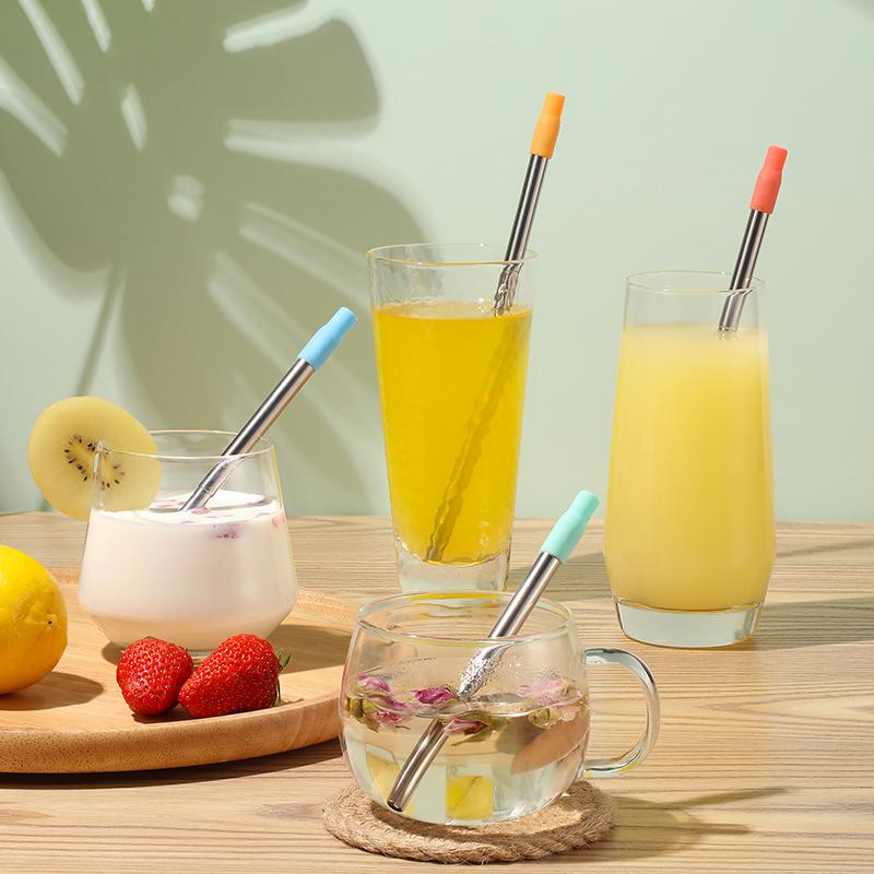 Telescopic Reusable Drinking Straws Stainless Steel Metal Straws Folding Straw Set With Case Cleaning Brush Camping Travel Straw Telescopic Reusable Drinking Straws Stainless Steel Metal Straws Folding Straw Set With Case Cleaning Brush Camping Travel Straw