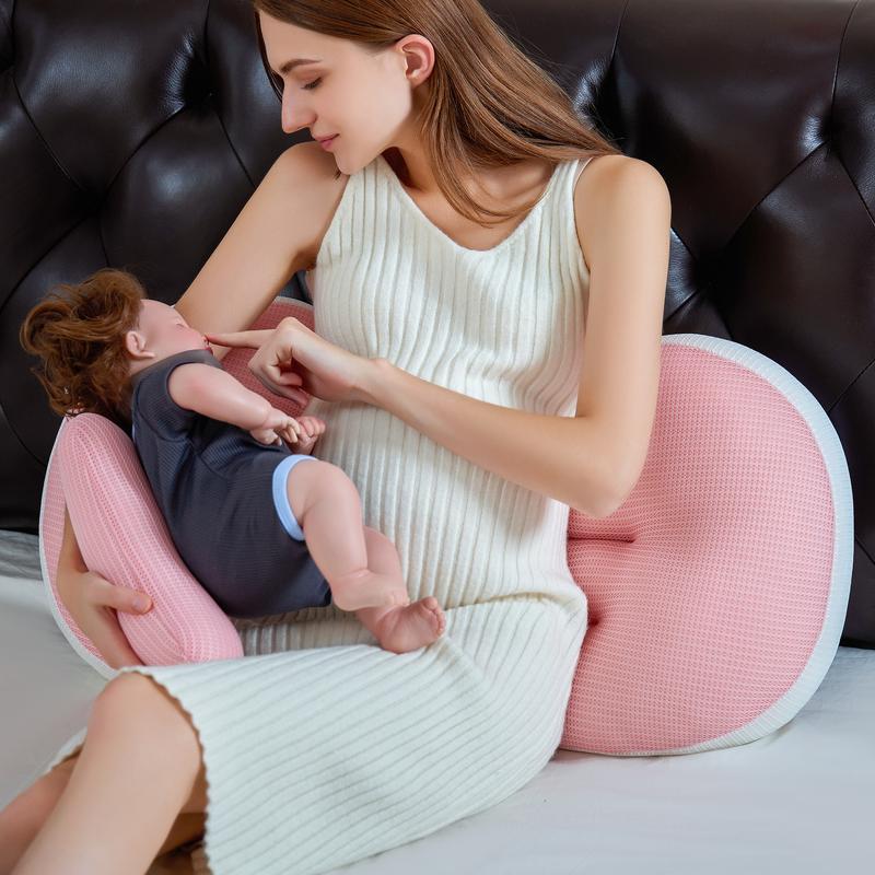 Maternity Pillow, 2 Counts U-shaped Pregnancy Pillow, Removable & Washable Pregnancy Side Sleep Pillow, Maternity Supplies for Home & Travel