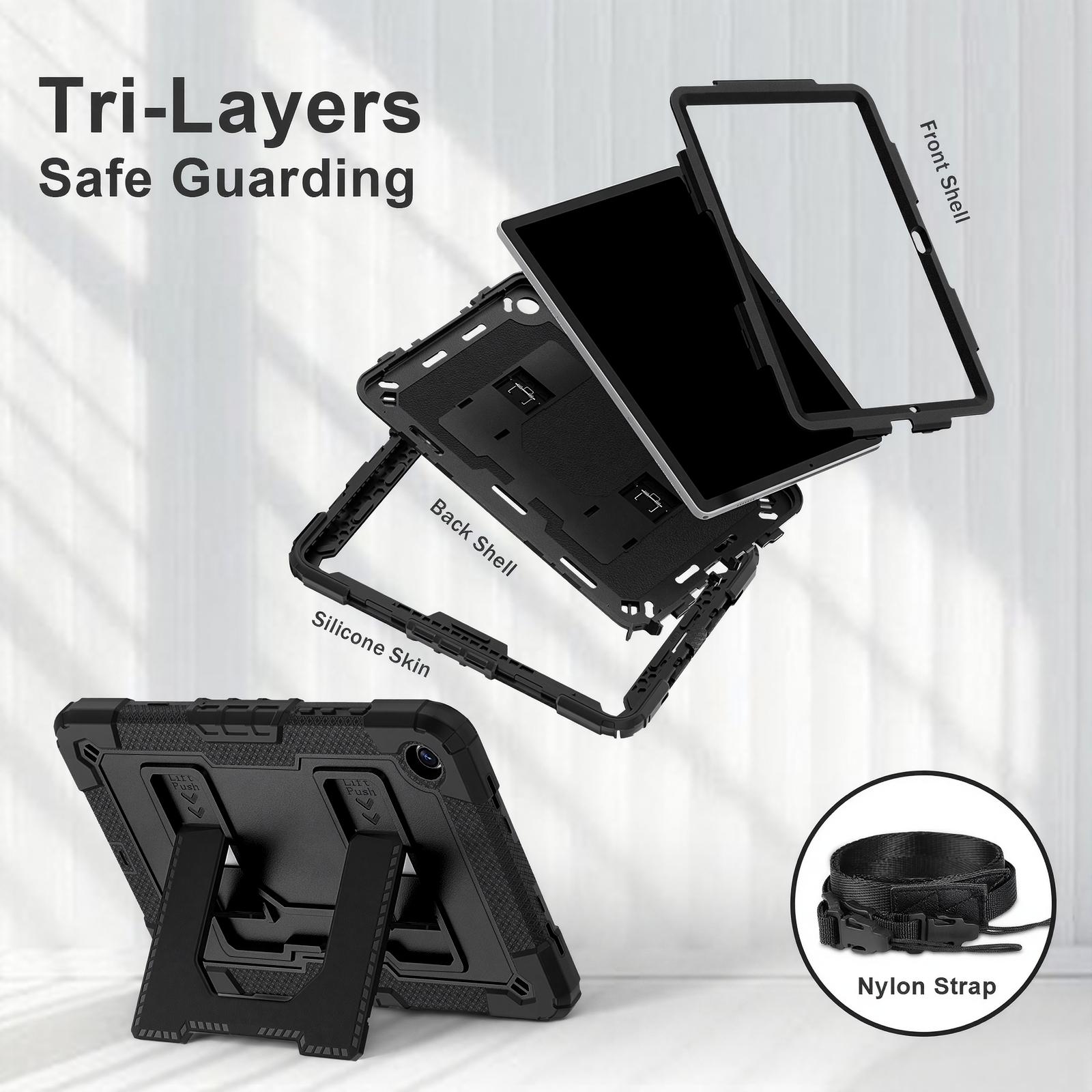 SPALLO Case for Samsung Galaxy Tab A11 Plus/A9 Plus 11 Inch 2025/2023 , Kids Friendly Tablect S9/S9FE/S10FE/S10 Lite 10.9" & A11/A9 8.7" 2023 Protective Cover with Shoulder Strap, Portable Heavy Duty Shockproof Cover, Durable Tablet Casing