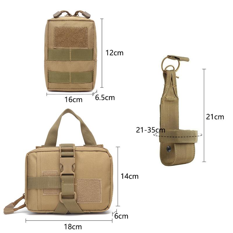 3 Pcs Dog Tactical Bags Molle Pouches for Dog Vest Harness Multi-Purpose Military Nylon Waist Pack Utility Bag Detachable Patches Pouches