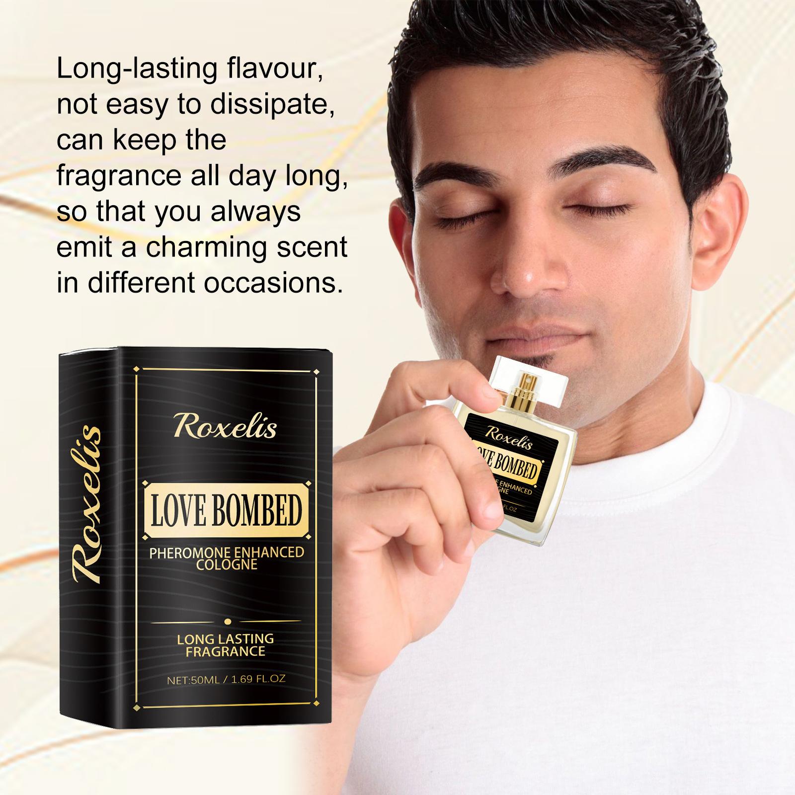 Roxelis Men's Liquid Fragrance - 50ML Portable Fresh Light Scent, Mild Non-Irritating Long-Lasting Perfume with Glycerin, Zanthoxylum & Pepper Seed Extracts, Ideal Birthday Gift for Him, Great for Dating, Liquid Men's Fragrance
