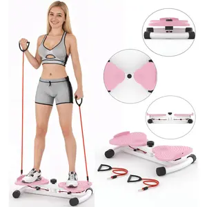 Waist Twister Machine for Waist Training & At Home Ab Workout, 300 lbs Weight Capacity, Non-Slip Twist Board, Quiet Low-Impact Cardio Equipment for Leg, Hip, Arm Toning