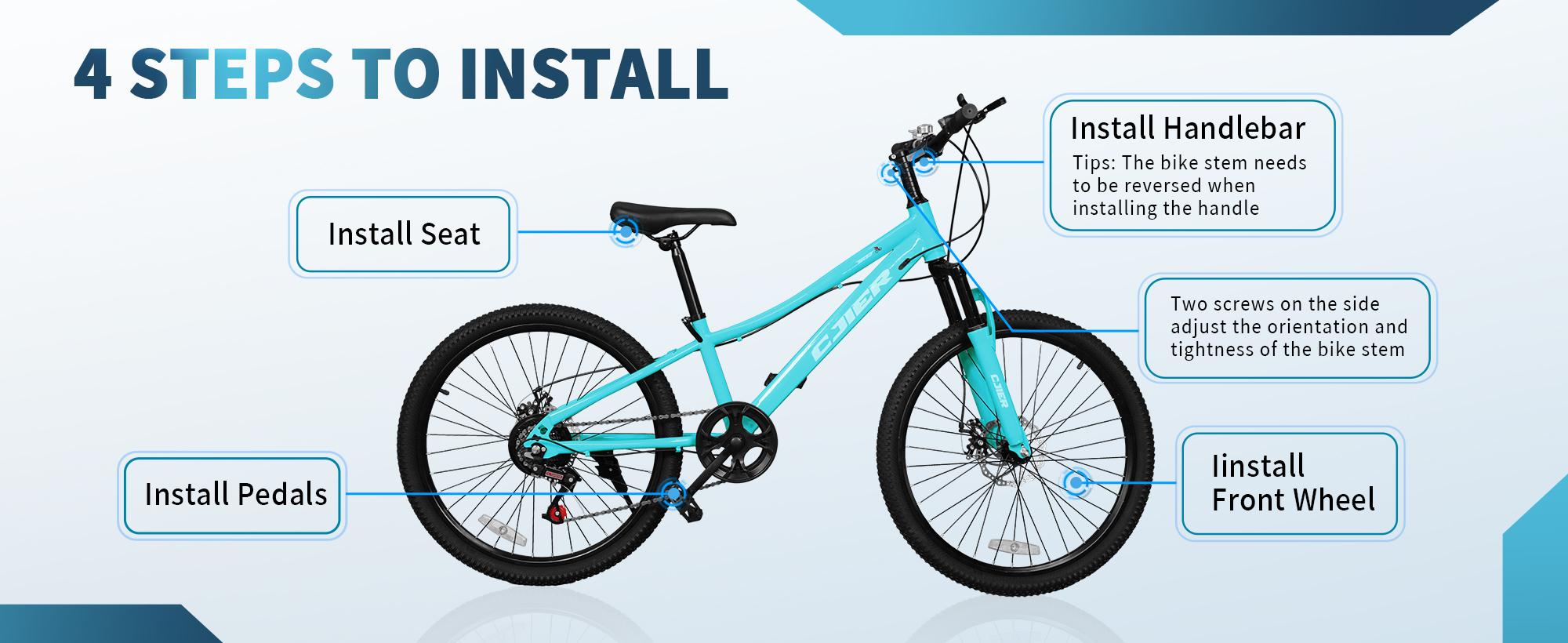 20/24 Inch Kids Mountain Bike,Adjustable Height , 7 Speeds, Bike for Kids 6-14, Boys & Girls Bike with Suspension Fork,Double-disc Safety Brake,, Anti-Slip Tires, Multi Color