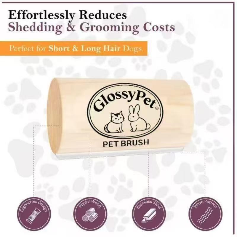 Dog grooming brush (L), pet grooming brush, dog brush, cat brush - a grooming tool suitable for both short-haired and long-haired dogs, dog comb, cat comb, efficient grooming tool.