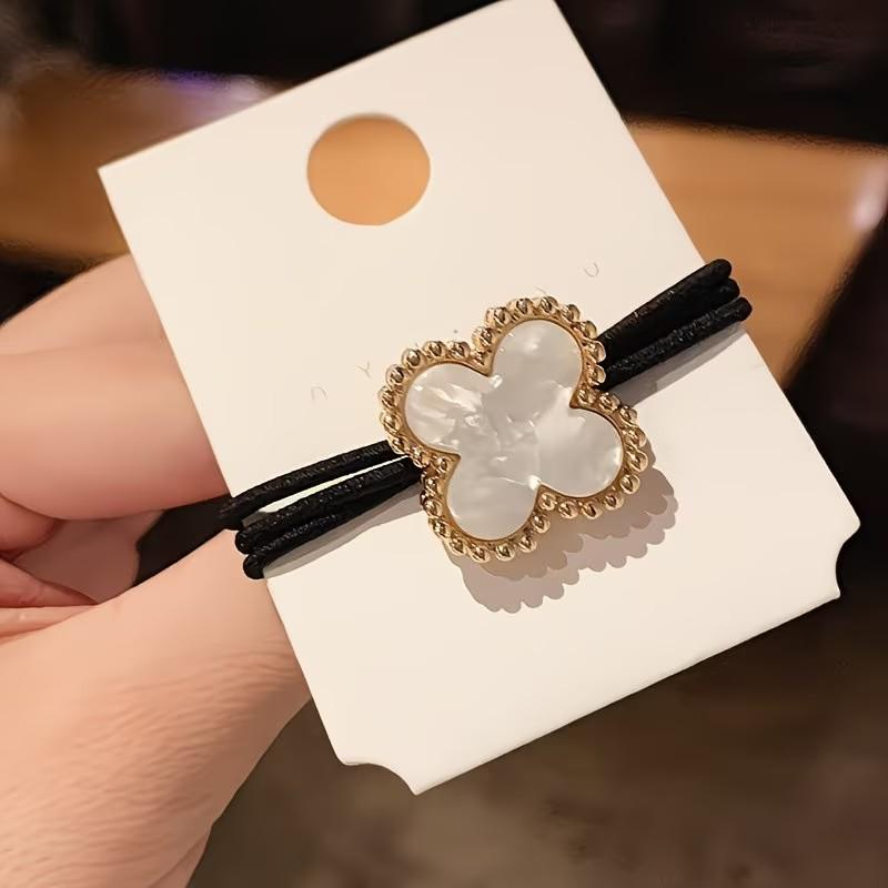 4pcs High-End Rubber Bands Hair Accessories, Korean Style Hair Ties, Non-Damaging Elastic Headbands, Women's Hair Decorations