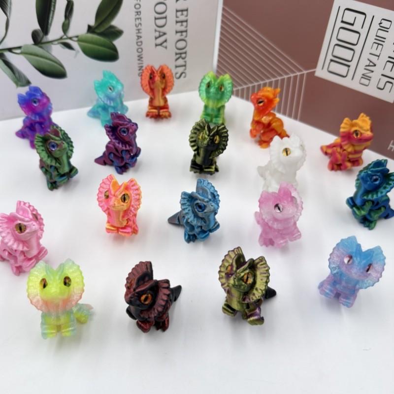 3D Printed Toy Dual Spine Dragon Jurassic Jointed Action Figure, Realistic Fun Display Piece, Creative Handmade Model