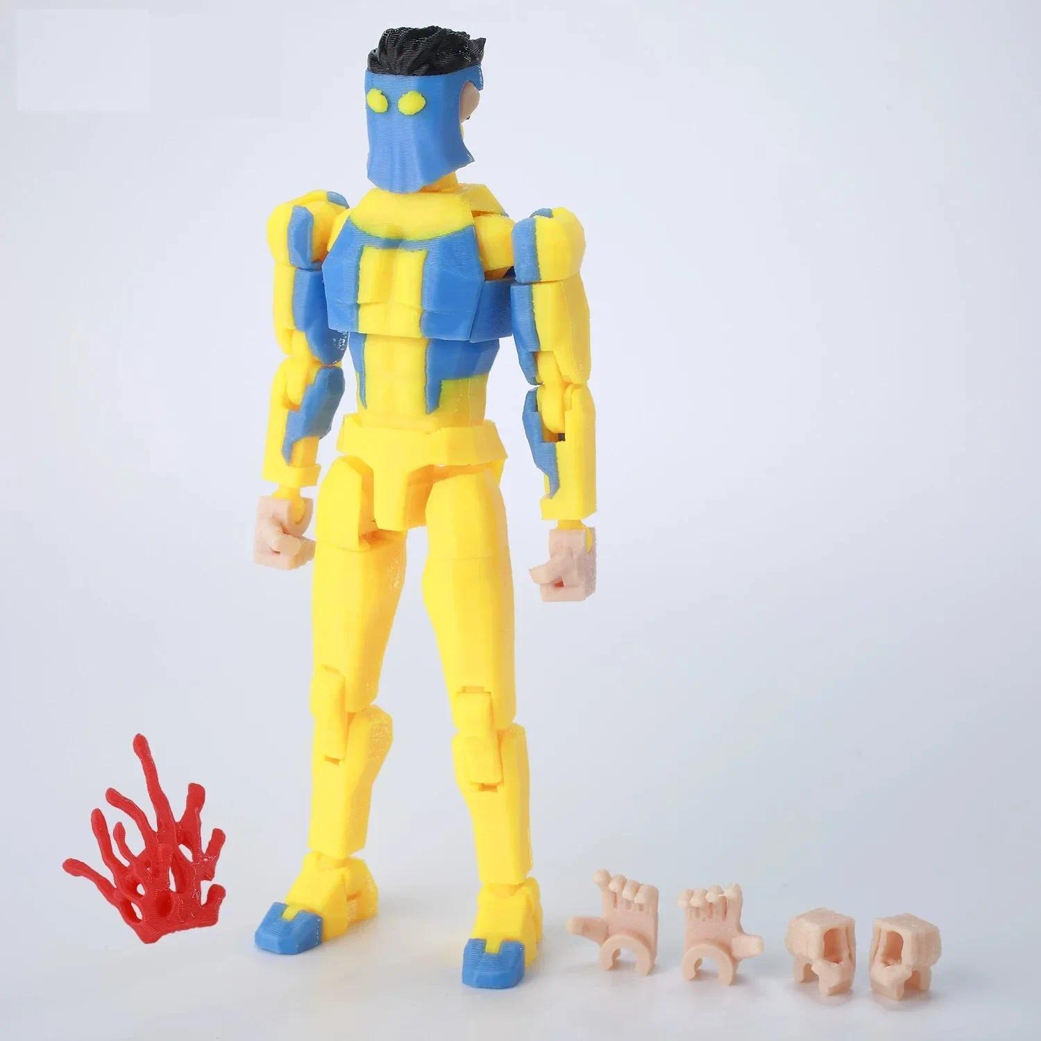 3D Printed Lucky13 Invincibles Tech Jacker Movable Soldier Multijoint Movable T13 Figurines Assembly Mecha Toy Holiday Gift