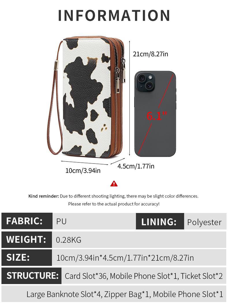 Women's Vintage Zipper Long Wallet With Floral Print, Multi-Functional Fashion Handbag With Large Capacity, Zipper Phone Pouch For Women Wallet Purse Wallet Wristlet Wallet, Fashionable Versatile Purse