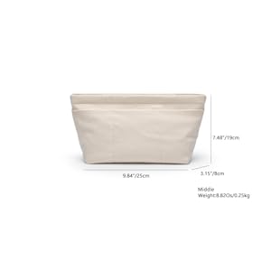 Tote Purse Insert Handbag Organizer Shaper Handbag Liner Bag Bag Divider Organizer Insert (L-With Zipper)