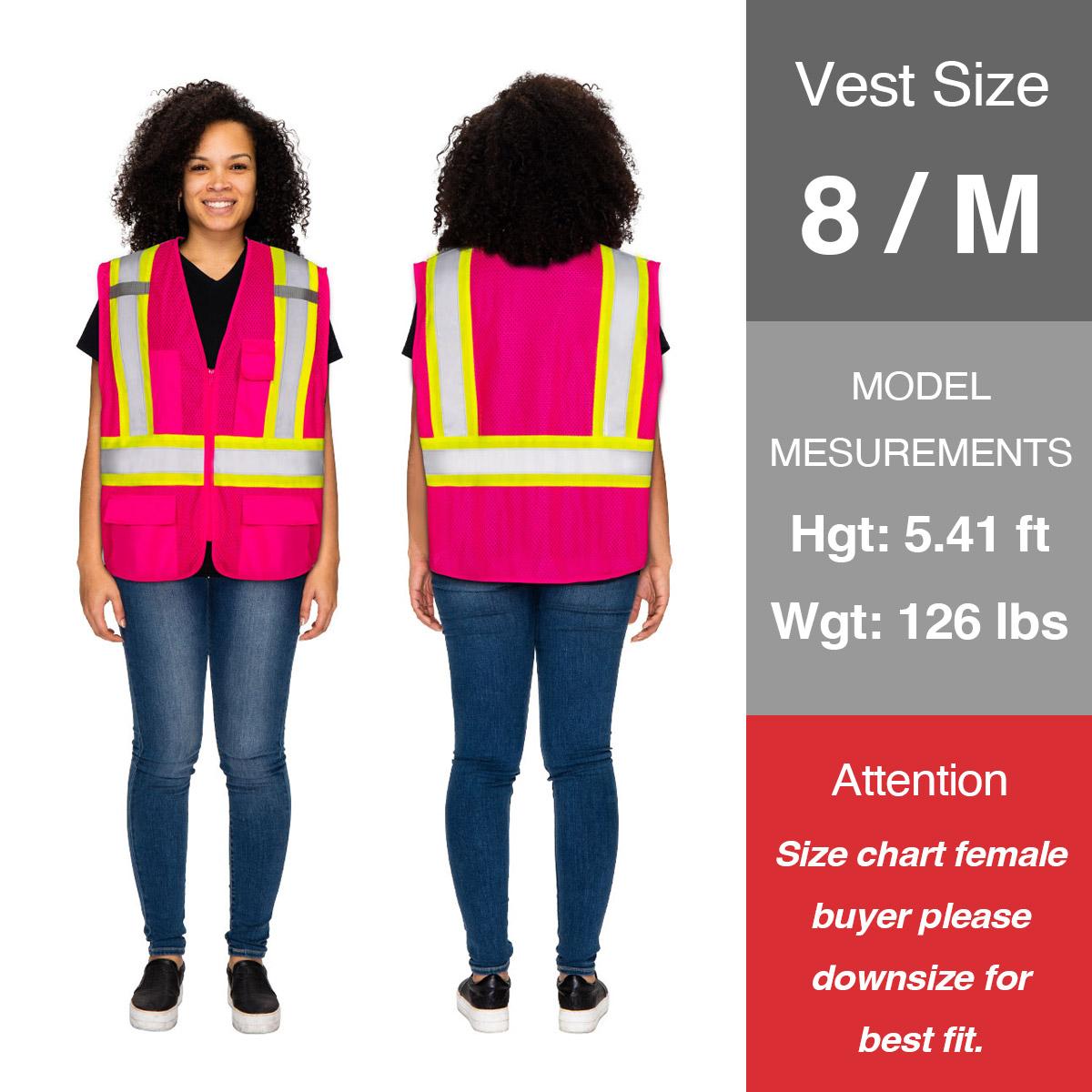 KAYGO High Visibility Safety Vest KG0100 - Neon Pink, Crossing Guard Vest, 360° Reflectivity, ANSI Type R Class 2, NOT FR! KAYGO High Visibility Safety Vest KG0100 - Neon Pink, Crossing Guard Vest, 360° Reflectivity, ANSI Type R Class 2, NOT FR!