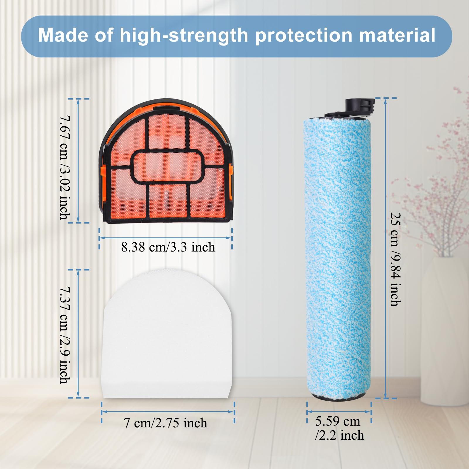 7 Pieces WD161 Replacement HEPA Filter and Brush Roller Set for Shark HydroVac MessMaster AW261, WD160, WD161, WD260, WD261, WD265 Corded 3-in-1 Vacuum, 2 Brush Roller, 4 Foam Filter, 1 Outer-Filter