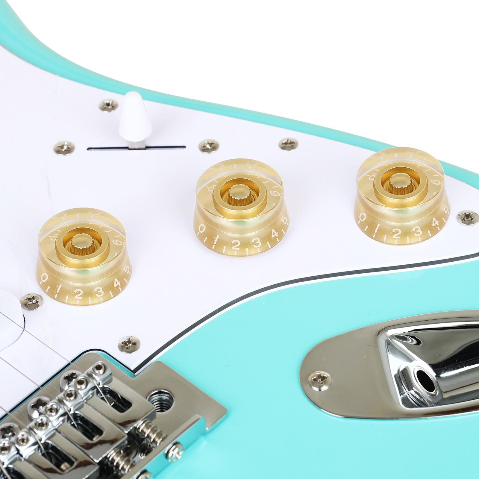 Irin Electric Guitar Volume Knob, Transparent Sound Control, Smooth Surface, Clear Markings, PVC Bag Packaging