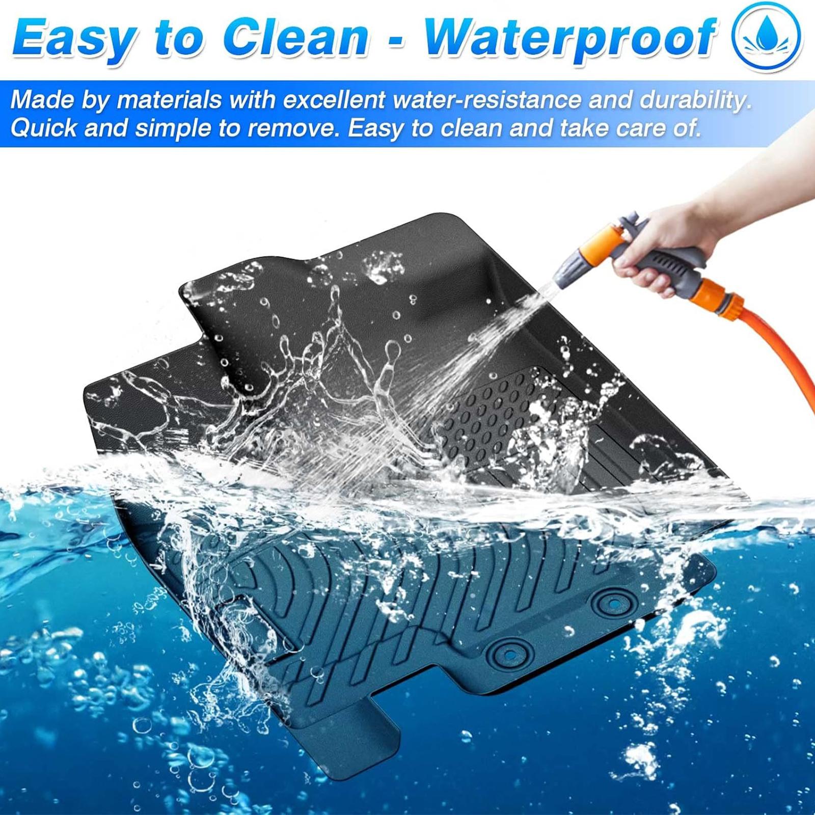 Canvcle All Weather Floor Mats for Honda CR-V 2017-2020 CRV Accessories Front Rear 2 Row Rubber Mats High Edge Car Interior Kit Non-Slip TPE Material Odorless Easy Clean Custom Fit 3D Laser Scanning