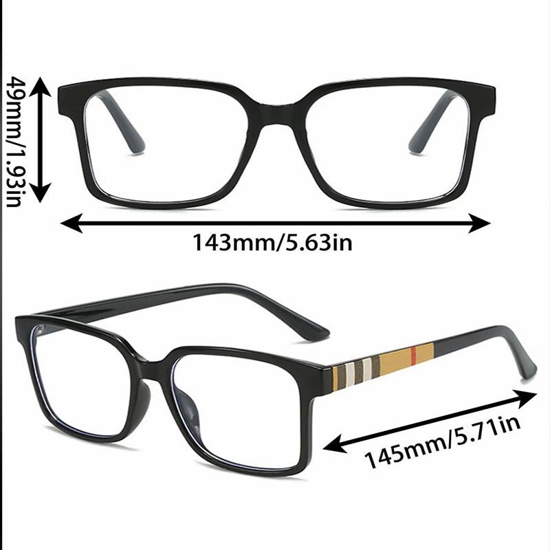 Vintage Square Tr90 Blue Light Glasses, UV Protection Ultralight Unisex Eyewear, Perfect for Commute, Driving & Parties