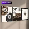 3-Count Wooden Frame Leopard Print Canvas Wall Art, Waterproof Animal Print Posters, Leopard Print Room Decor for Living Room, Bedroom & Corridor #GLOBAL PICKS