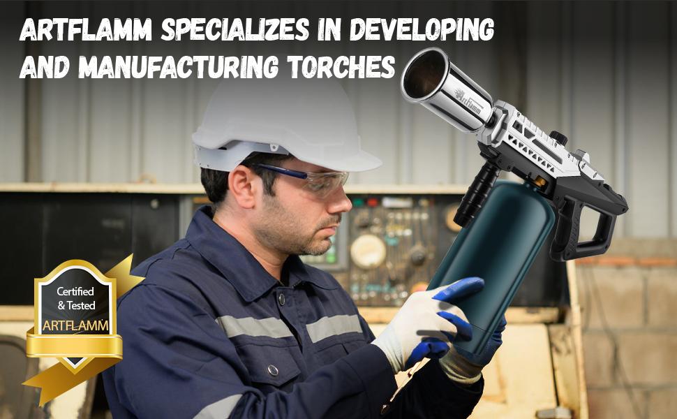 Propane Torch, Kitchen Cooking Blow Torch, Flamethrower, Food Culinary Torch, Campfire Starter Grill Torch, BBQ Torch for Steak & Creme Brulee (Propane Tank Not Included) Barbecue Accessories Multifunctional Nozzle Charcoal SpringStatements