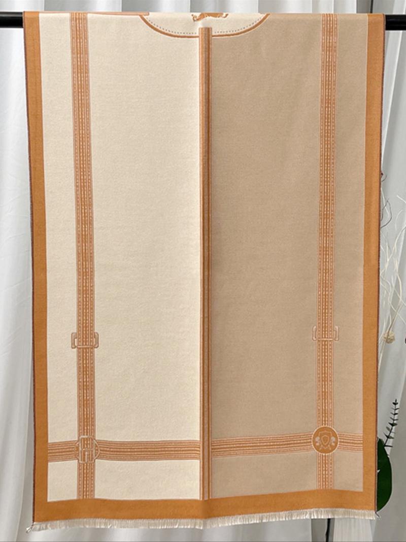 Boho-Style Horse-Pattern Scarf with Fringe-Trim, Casual Soft Warm Shawl for Fall and Winter, Fashion Accessory for Women & Girls