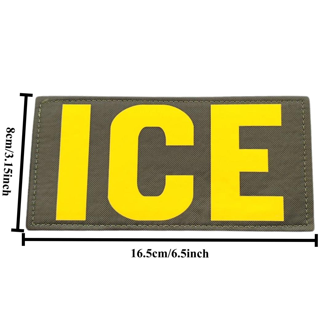 ICE Tactical Patch Hook&Loop Patches ICE Backpack Applique Enforcement Armband for Clothes Military Morale Badge Stickers