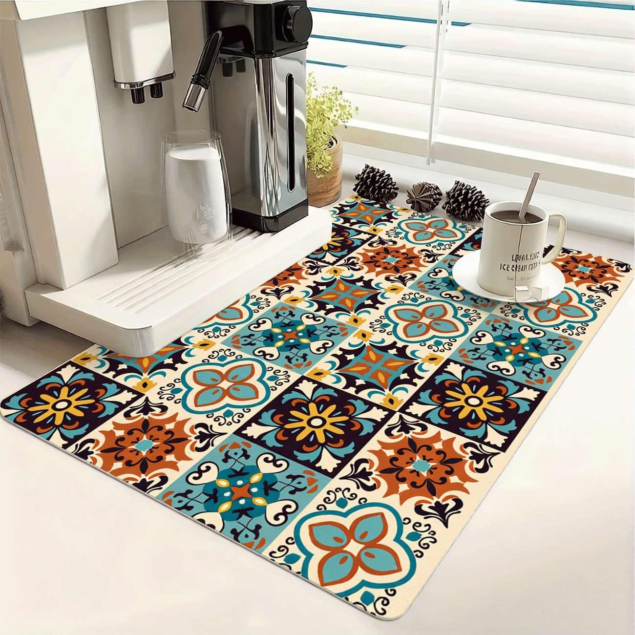Multi-Functional Kitchen Table Mat, Rubber Coaster, Easy Clean, Water Absorbent, Non-Slip, Durable, Protects Tables, Ideal for Home Decor