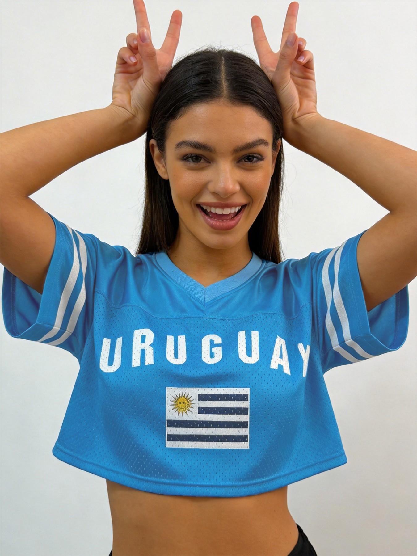 Women's Germany/Brazil/USA/Argentina/France/South Korea/South Africa/Netherlands/Mexico/Portugal/Japan/Uruguay/Spain/Italy/England Soccer Jersey | 2026 World Cup Country Crop Top | Football Fan Game Day Shirt