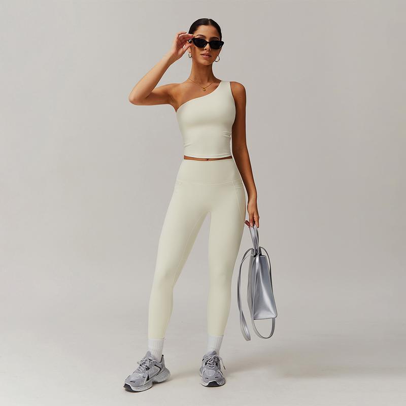 MASKERT Women's High Elasticity Sports Tank Top Buttery Soft Home Commuting Activewear for Yoga Gym & Fitness